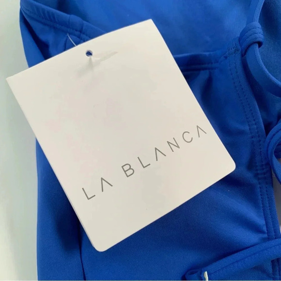 La Blanca Tummy Control Island Goddess One Piece Swimsuit Capri Blue Size 6 NWT - Picture 5 of 8